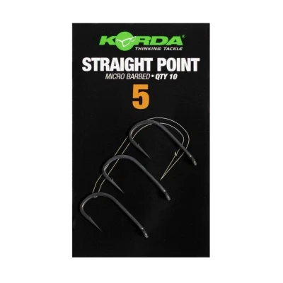 Image of Korda Straight Point Barbed Carp hooks #5 (10 pieces)