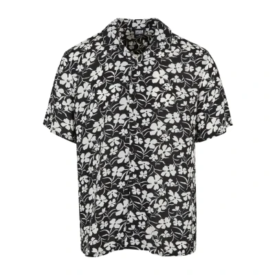 Image of Urban Classics Resort Shirt, Men&#039;s, Size: Small, Whiteflower
