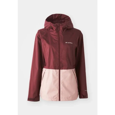 Image of Columbia Inner LIMITS Jacket Waterproof jacket, Women&#039;s, Size: Small, Rich wine/eraser pink