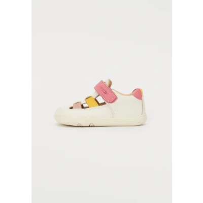 Image of Geox Steppieup GIRL Sandals for kids, Size: 7K, White/pink Leather