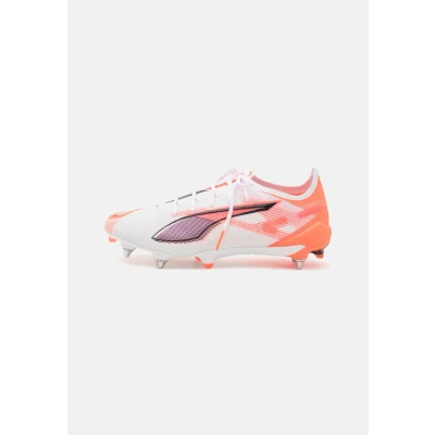 Image of Puma Ultra 5 Ultimate MXSG Screwin stud football boots, Men&#039;s, Size: 13, White/black/glowing red Textile/synthetics