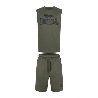 Image of Lonsdale ÄRMELLOSES SET Normale Passform Allanton Tracksuit bottoms, Men&#039;s, Size: XL, Olive black