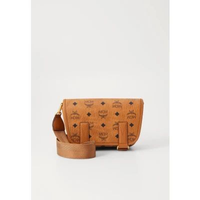 Image of MCM AREN Messenger Unisex Across body bag, Size: One Size, Cognac