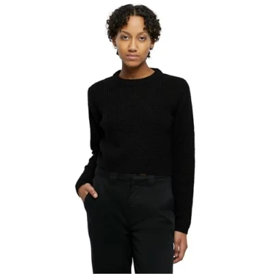 Image of Urban Classics Short Waffle Jumper, Women&#039;s, Size: XS, Black
