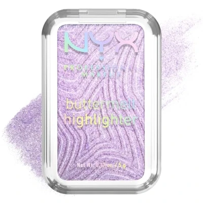 Image of NYX PROFESSIONAL MAKEUP Highlighter Powder Enriched with Mango Butter, Almond Butter &amp; Shea Melting Texture Vegan Formula Buttermelt Shade : No 1 Butta