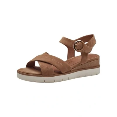 Image of Tamaris Women&#039;s Wedge Sandals 1 28202 42, camel, 7.5 UK