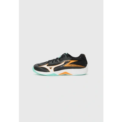 Image of Mizuno THUNDER BLADE Z Volleyball Shoes Black/Tangelo/Ice Green Women/Men Size 5