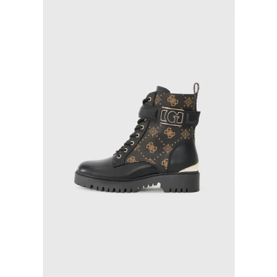 Image of Guess Oranda Laceup ankle boots, Women&#039;s, Size: 3, Black/brown shoes