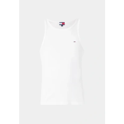 Image of Tommy Jeans SLIM FLAG TANK Top, Men&#039;s, Size: 0XS, Ecru