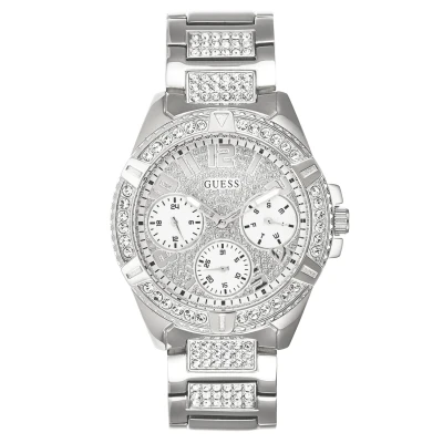 Image of Guess Ladies Sport Watch silvercoloured, Women&#039;s, Size: One Size, Silver coloured