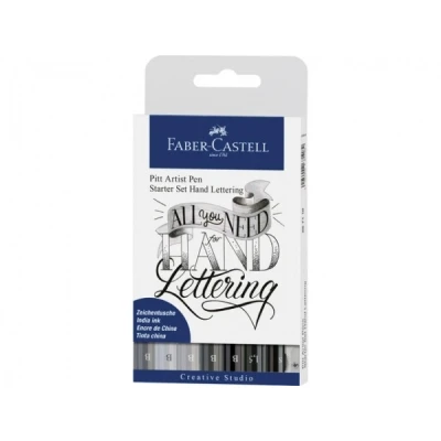 Image of Faber Castell Creative Studio Pitt Artist Pen India Ink Pen, Pastels, Set Of 6, For Art, Craft, Drawing, Sketching, Home, School, University, Colouring