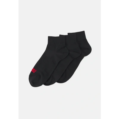 Image of Levi&#039;s MID CUT Batwing LOGO Recycled 3 PACK Socks, Men&#039;s, Size: 6 8, Black