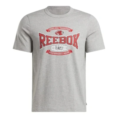 Image of Reebok Classic Tradition TEE Print Tshirt, Men&#039;s, Size: Large, Heather grey