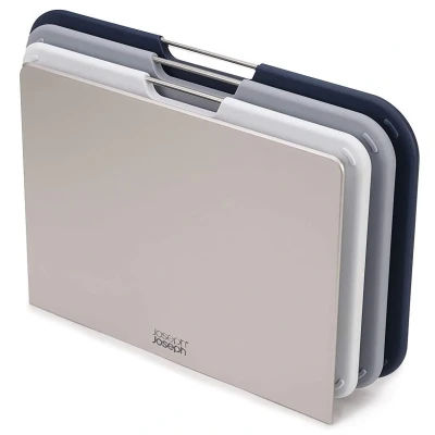 Image of Joseph 3 piece cutting board set with holder Nest Boards Grey