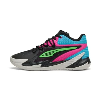 Image of Puma Dagger Basketball shoes Black/fluro pink, Men&#039;s, Size: 9.5, pink Textile/synthetics