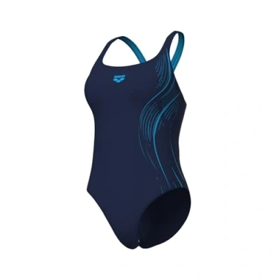 Image of Arena Womens Scratch Swimsuit Control PRO BACK Swimsuit, Women&#039;s, Size: 6, Navy/turquoise