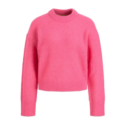 Image of JJXX Jjember Fluffy CREW NECK Jumper, Women&#039;s, Size: Small, Carmine rose