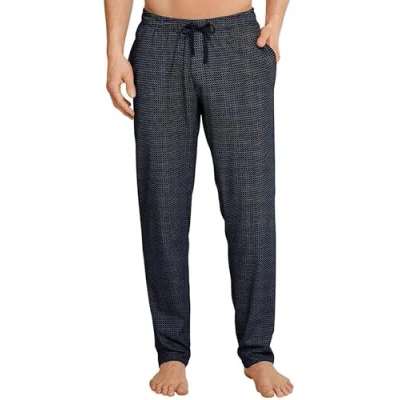 Image of Schiesser Men&#039;s Long Pyjama Bottoms Mix + Relax Bottoms, Dark blue gem._163840, 48/ S