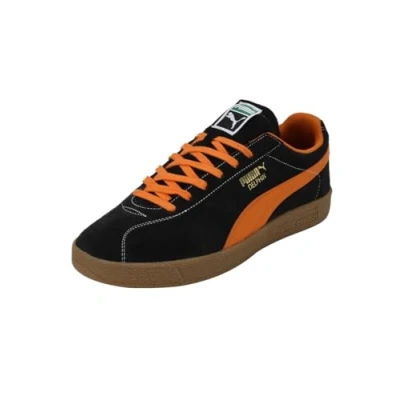 Image of Puma Delphin Unisex Trainers, Size: 5, Black pumpkin pie Leather
