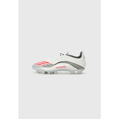 Image of adidas Unisex&#039;s F50 Messi Club Firm Multi Ground Football Boots, Cloud White Lucid Red Silver Metallic, 6.5 UK