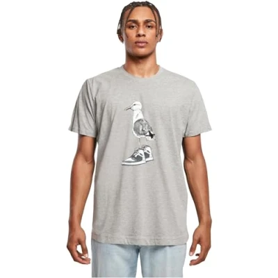 Image of Mister TEE Seagull Sneakers Print Tshirt, Men&#039;s, Size: XXL, Heather grey
