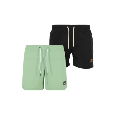 Image of Urban Classics Men&#039;s Swimming Trunks, Vintage green and black, L