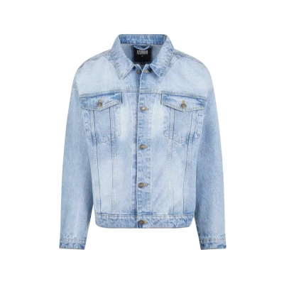 Image of Urban Classics Heavy Ounce BOXY Denim jacket, Men&#039;s, Size: 5XL, New light blue washed