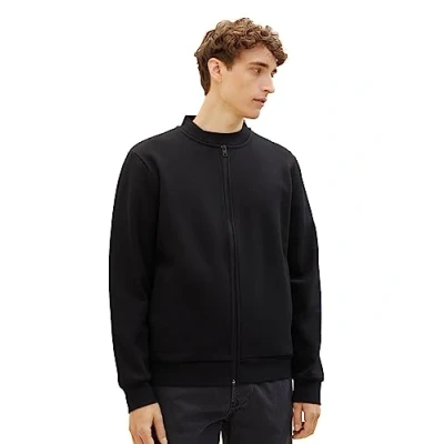 Image of Tom Tailor Denim Men&#039;s Sweatshirt Bomber Jacket, 29999 black, M