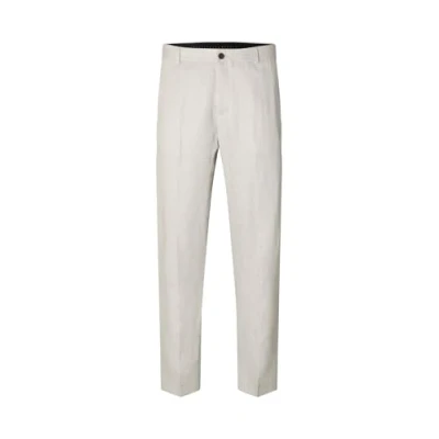 Image of SELECTED HOMME Men&#039;s Slhregular will Linen Trs Noos Fabric trousers, Sand, 22