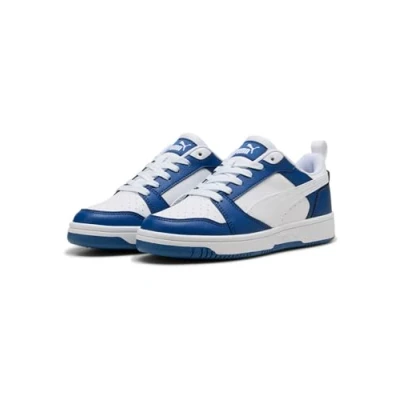 Image of Puma Rebound V6 Unisex Trainers for kids, Size: 3, Clyde royal/white High quality imitation leather