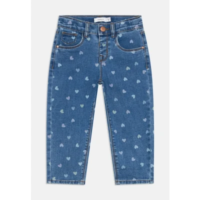 Image of Name it Nmfbella Straight leg jeans for kids, Size: 4y, Denim blue aophearts