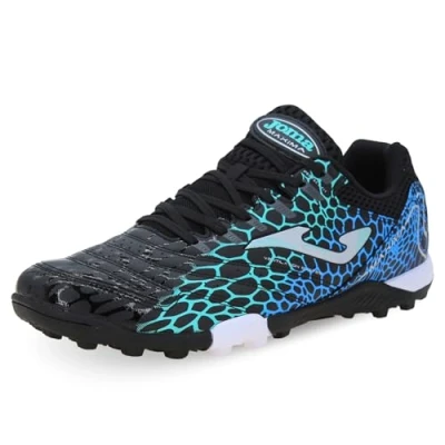 Image of Joma Maxima Astro turf trainers, Men&#039;s, Size: 9.5, Black/turquoise Textile/synthetics