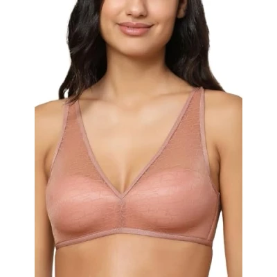 Image of Triumph Signature Sheer Triangle bra, Women&#039;s, Size: 32A, Toasted almond