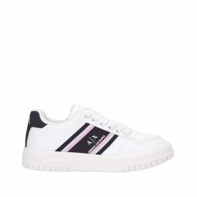 Image of Armani Exchange Trainers, Women&#039;s, Size: 5, Off white/black Imitation leather/ textile