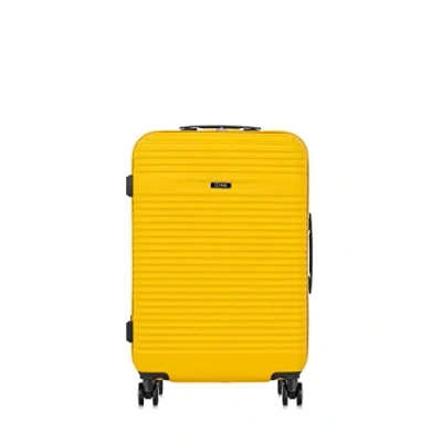 Image of OCHNIK Suitcase Hard case Material: ABS Model: WALAB 0040 4 Wheels High Quality, yellow, M,