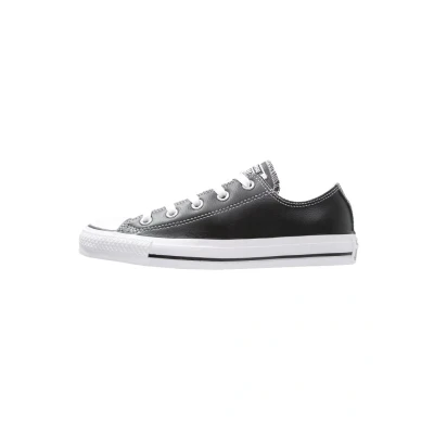 Image of Converse Chuck Taylor ALL STAR OX Unisex Trainers, Size: 5, Black Leather