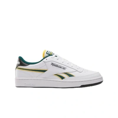 Image of Reebok Classic CLUB C Revenge Trainers, Size: 6.5, White fiercegold clgtgreen leather and imitation