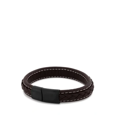 Image of Akitsune MATT Bracelet, Men&#039;s, Size: 7,87&#039;&#039;, Black/brown