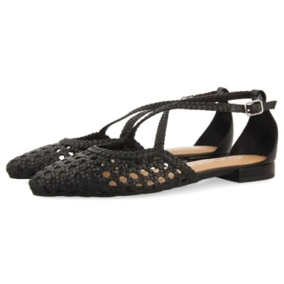 Image of Gioseppo Leskovic Ankle strap ballet pumps, Women&#039;s, Size: 4, Black Leather