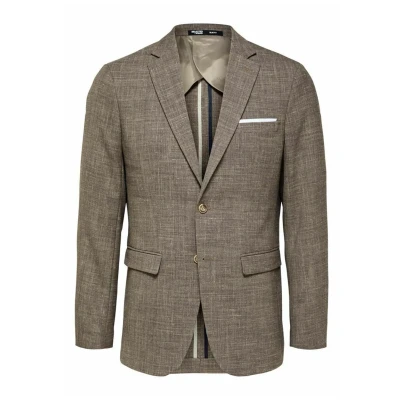 Image of Selected Homme SLH Suit jacket, Men&#039;s, Size: 52, Dark sand melange