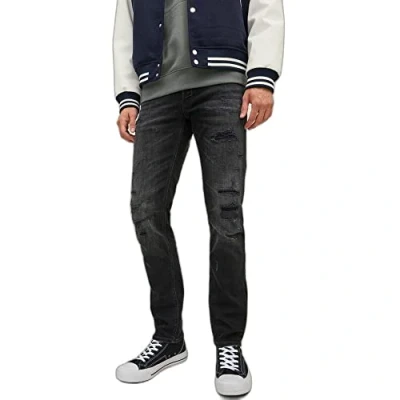 Image of JACK &amp; JONES Men&#039;s Jean Pants, Black Denim, 31W / 30L