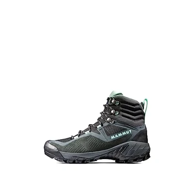 Image of Mammut Sapuen HIGH GTX Hiking shoes, Women&#039;s, Size: 8, Dark steel neo mint Leather and textile