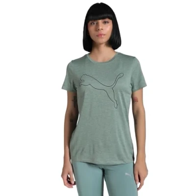 Image of PUMA Unisex W Tad Essential Heather Logo Tee Tees (Pack of 1)