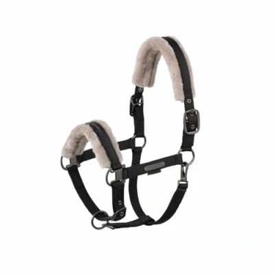 Image of Eskadron Halter Double Pin Faux Fur Black Platinum 2025, Size: P1