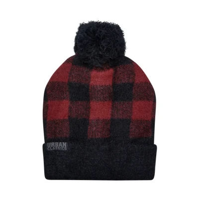 Image of Urban Classics POM Beanie, Size: One Size, Black red