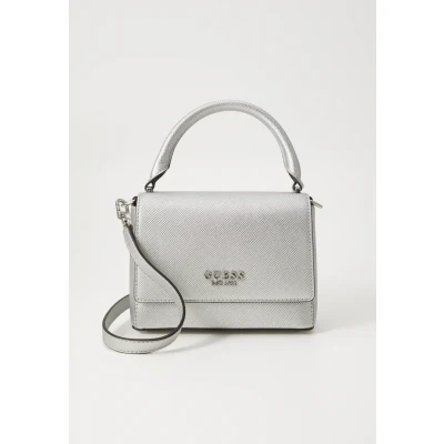 Image of Guess Fedana TOP Handle FLAP Handbag silvercoloured, Women&#039;s, Size: One Size, Silver coloured