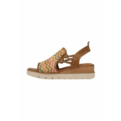 Image of Tamaris Wedge sandals, Women&#039;s, Size: 7.5, Multicolor Textile