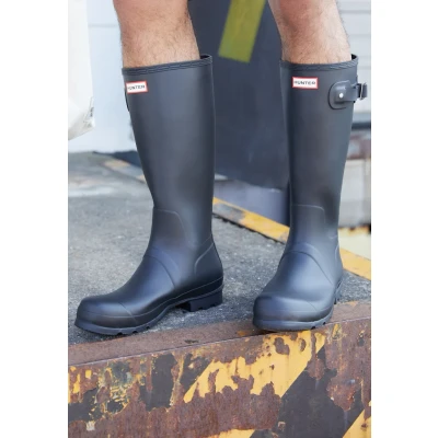 Image of Hunter Original Wellies, Men&#039;s, Size: 8, Black Natural rubber