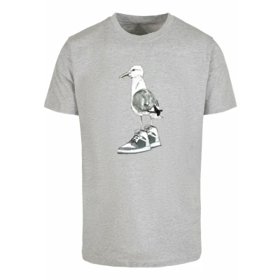 Image of Mister TEE Seagull Sneakers Print Tshirt, Men&#039;s, Size: Small, Heather grey