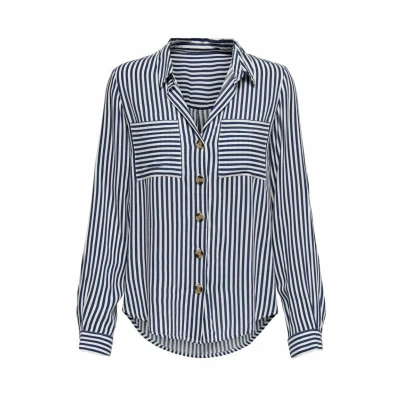 Image of ONLY Women&#039;s Onlyasmin Shirt L/S WVN Noos Blouse, Peacoat, S